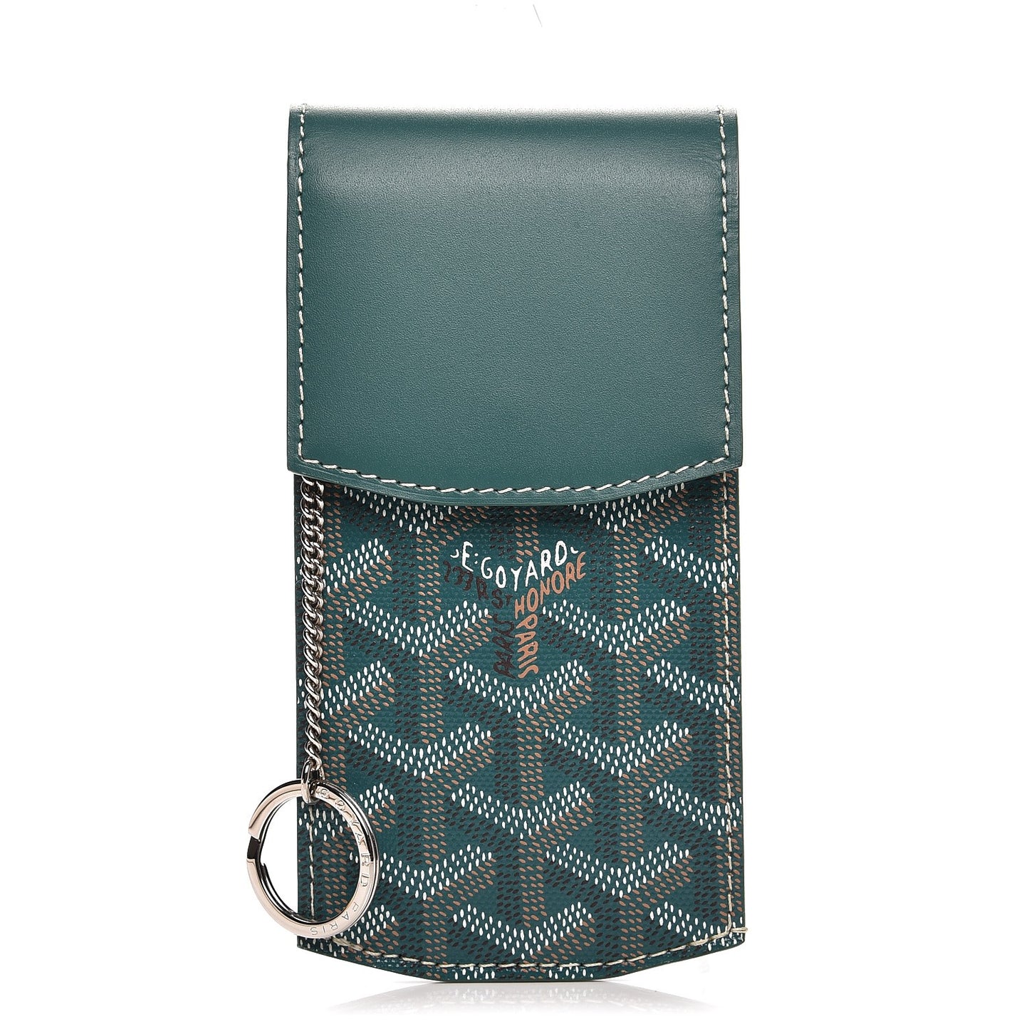 Goyardine Portier GM Key Pouch Green