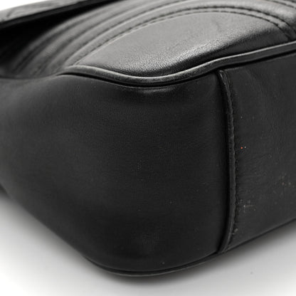 Gucci Calfskin Matelasse Medium GG Marmont Shoulder Bag Black 8 of 9