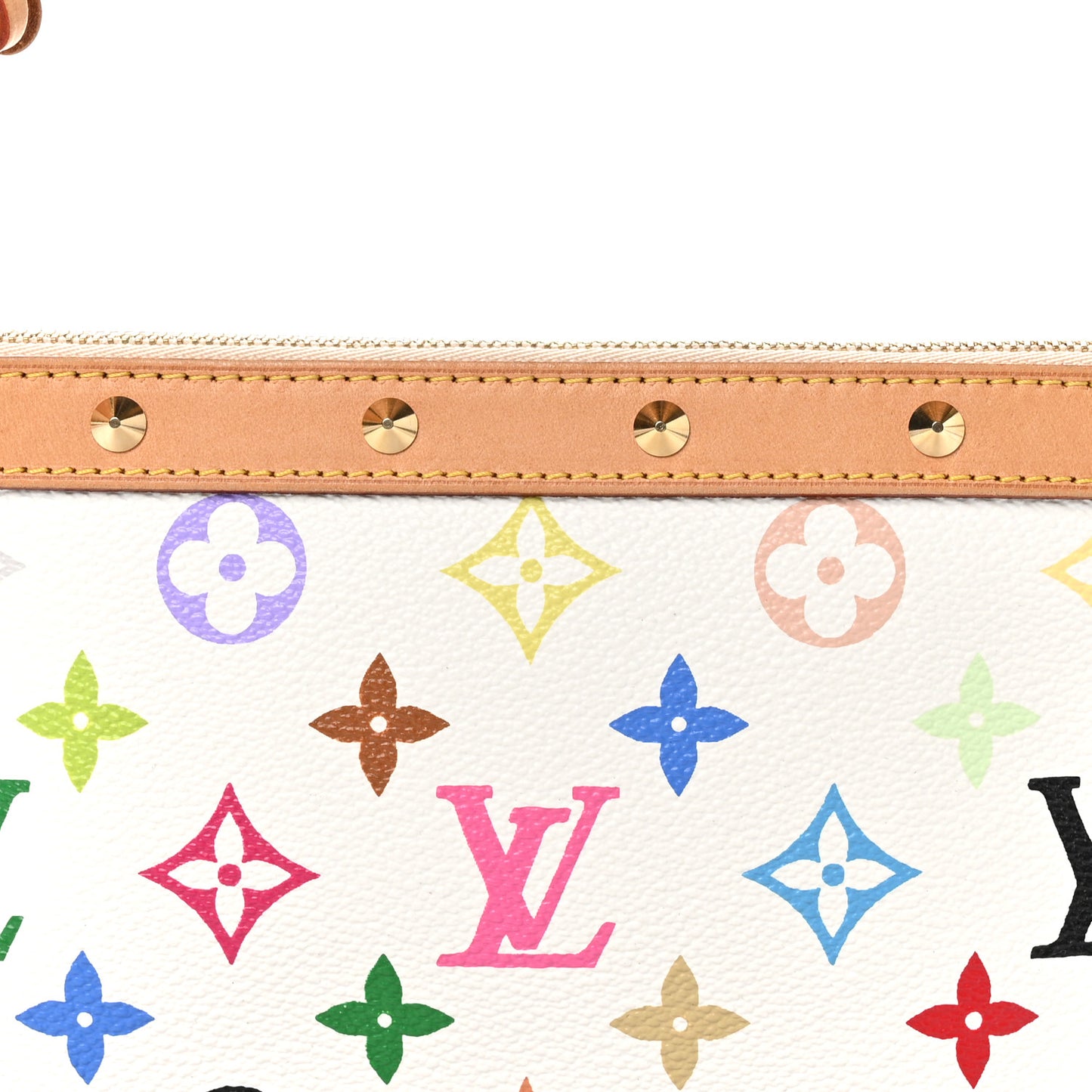 Monogram Multicolor Pochette Accessories White