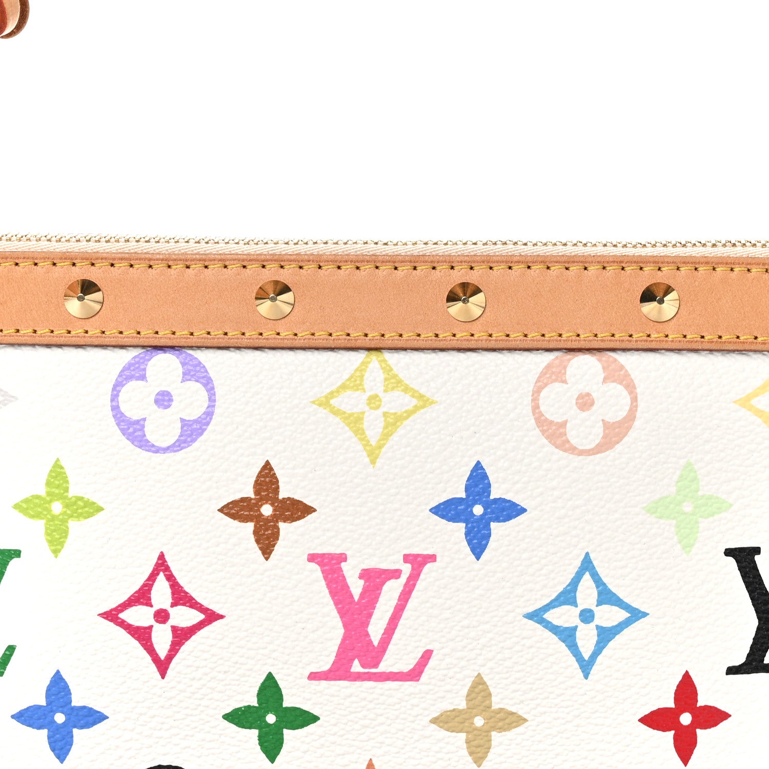 Louis Vuitton Monogram Multicolor Pochette Accessories White 8 of 10