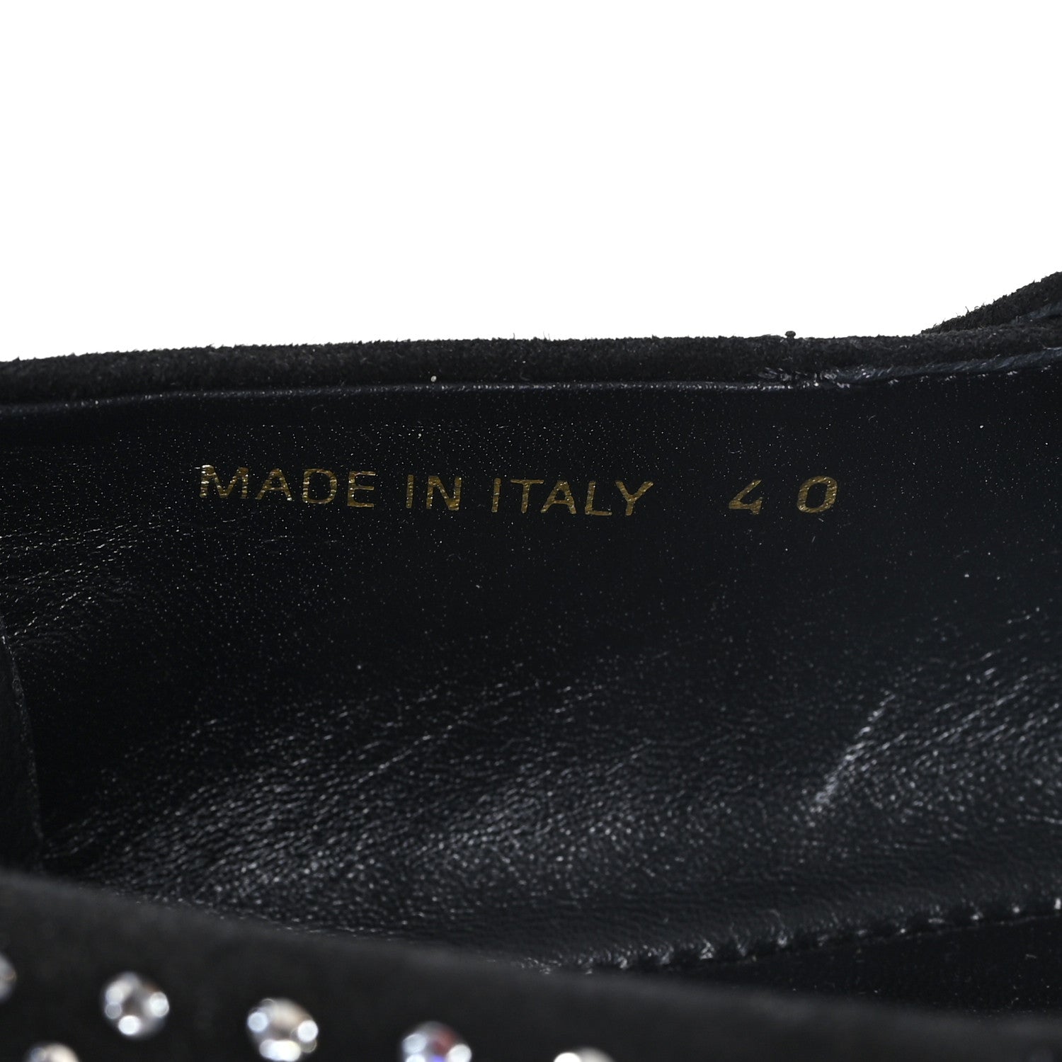 Prada Suede Crystal Ballerina Flats 40 Black 9 of 10