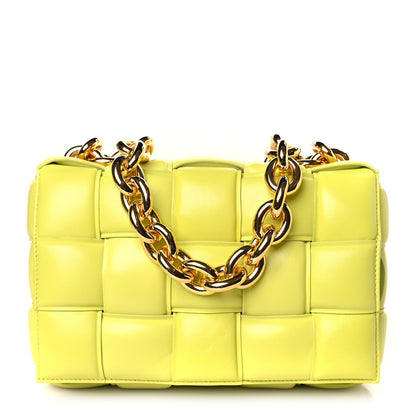 Bottega Veneta Lambskin Maxi Intreccio Padded Chain Cassette Crossbody Bag Kiwi 1 of 9