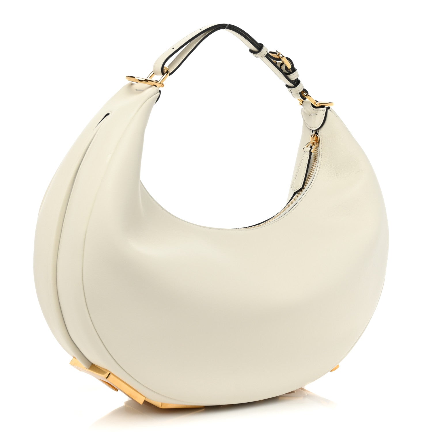 Fendi Vitello Grace Matte Medium Fendigraphy Hobo Bag White Ice 3 of 8