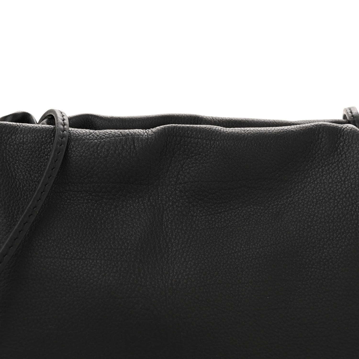 The Row Grained Calfskin Bourse Clutch Black 7 of 9