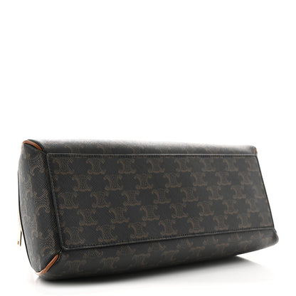 Celine Triomphe Canvas Calfskin Medium Teckel Triomphe Bag Tan 4 of 10