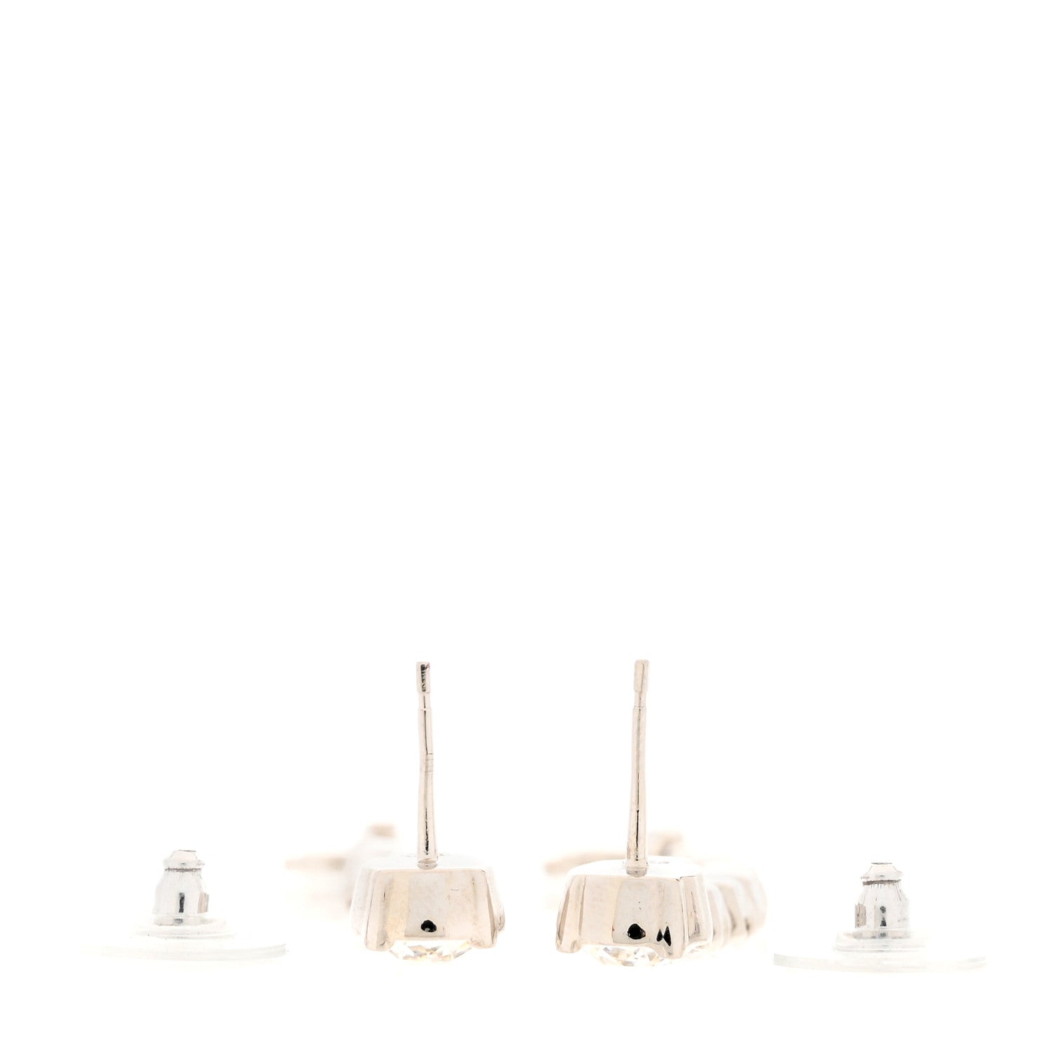 Chanel Crystal Starfall Drop Long CC Earrings Silver 3 of 5