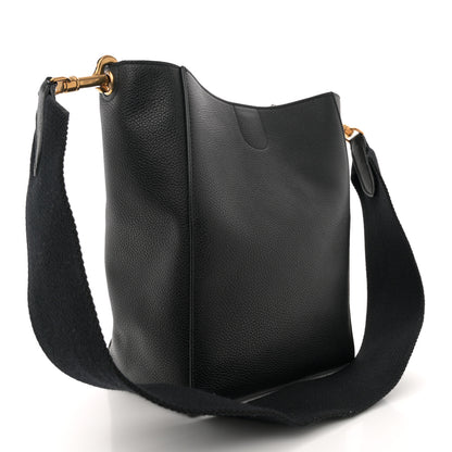 Celine Soft Grained Calfskin Small Sangle Bucket Bag Black 3 of 9