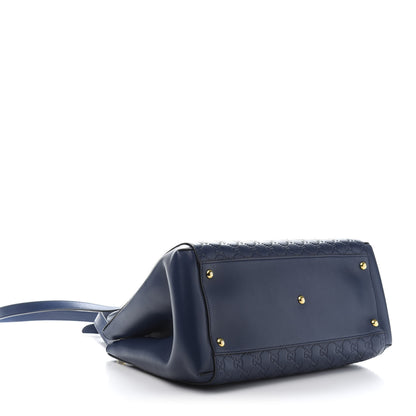 Gucci Soft Guccissima Signature Top Handle Tote Bag Blue Agata 4 of 11