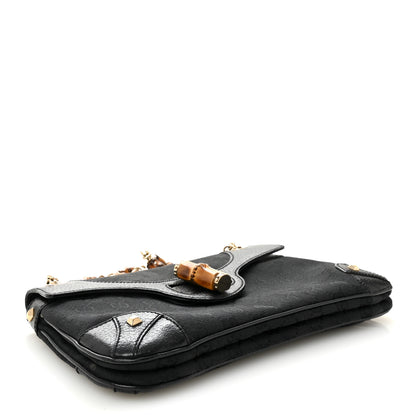Gucci Monogram Bamboo Chain Bag Black 4 of 10