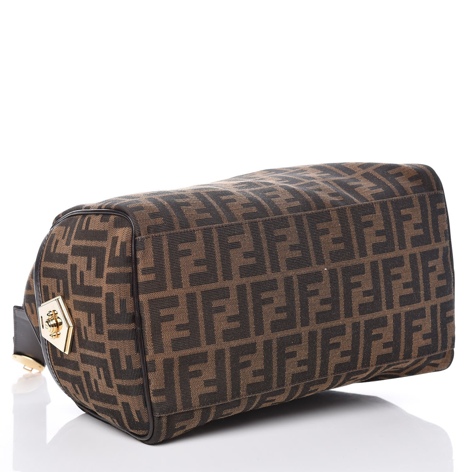 Fendi Zucca Cuoio Lucido Medium Chef Boston Tobacco Moro 4 of 11