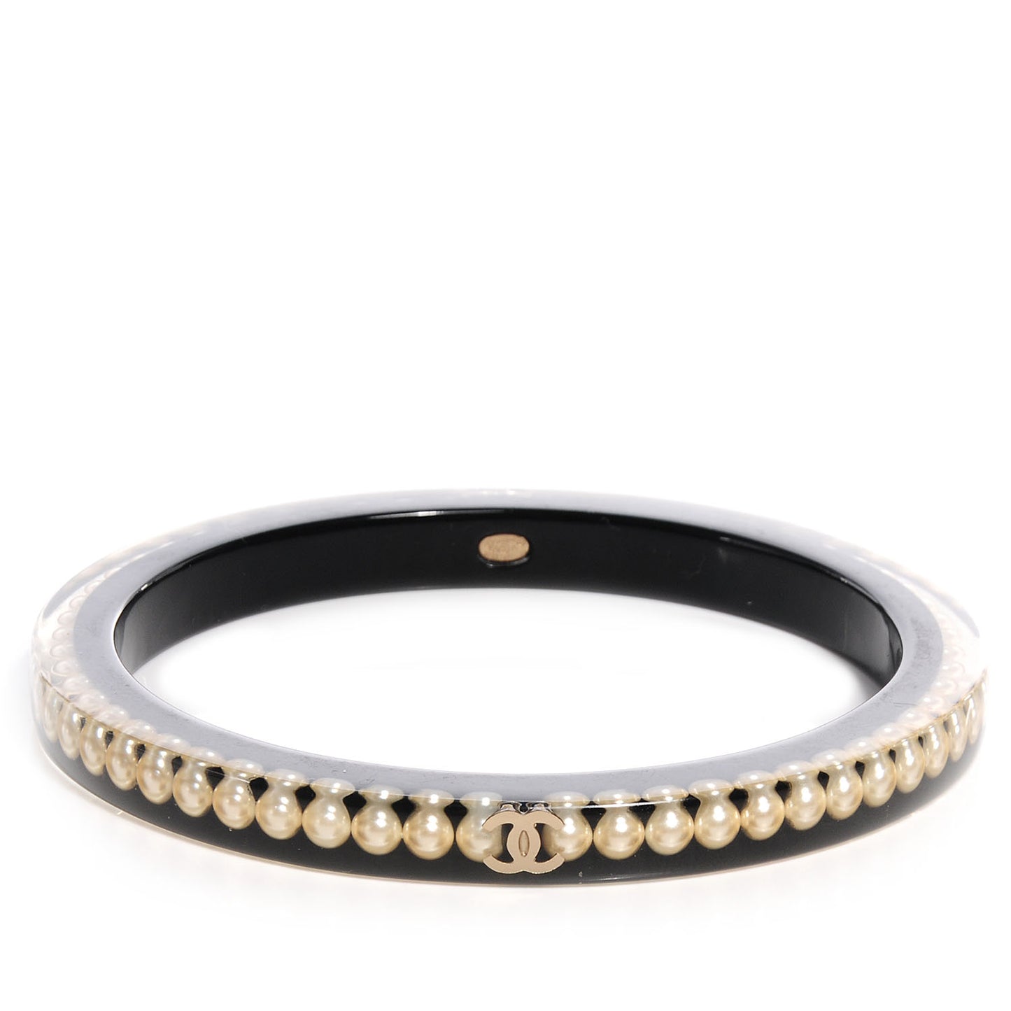 Resin Pearl CC Bangle Black