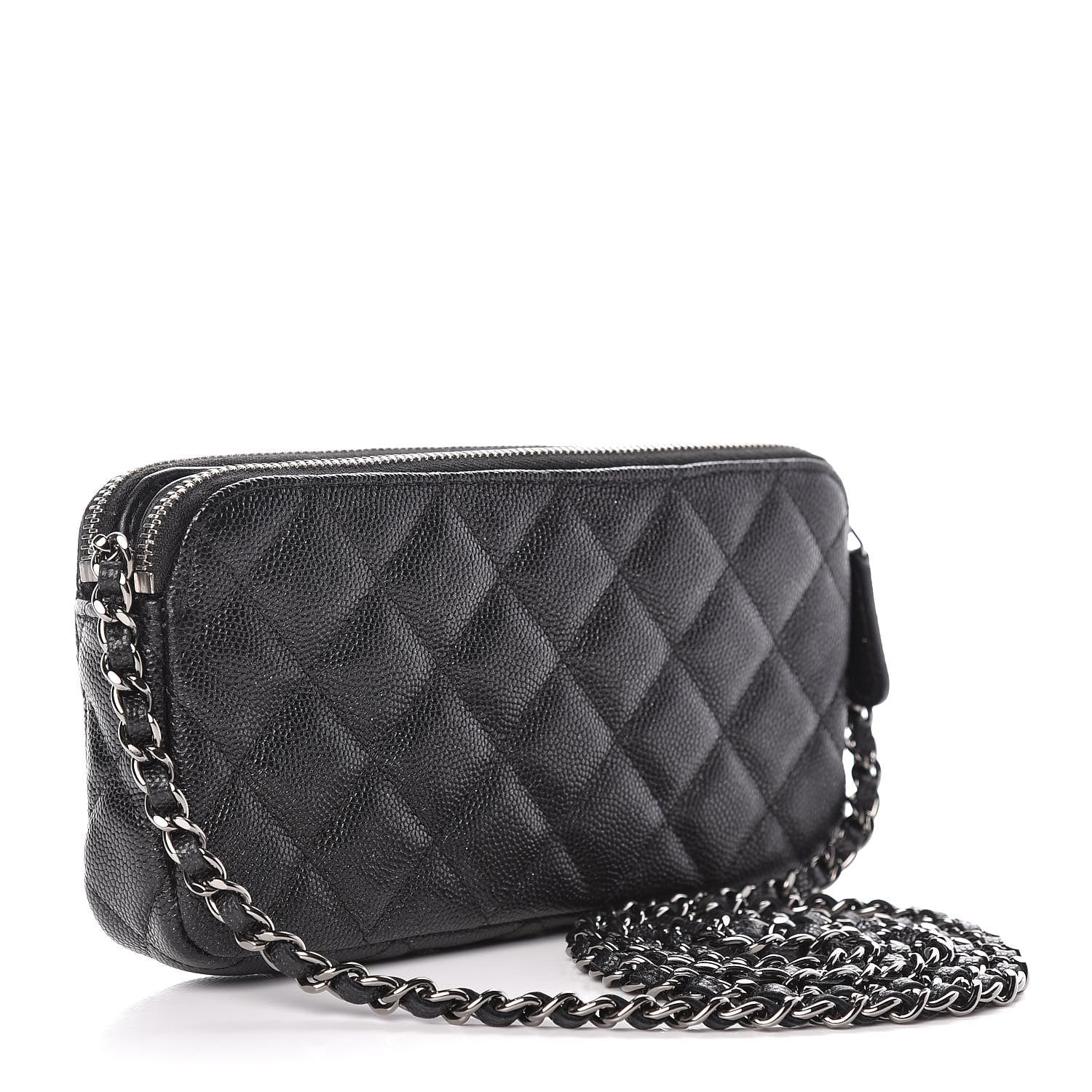 Chanel Caviar Quilted Small Clutch With Chain Black 3 of 14