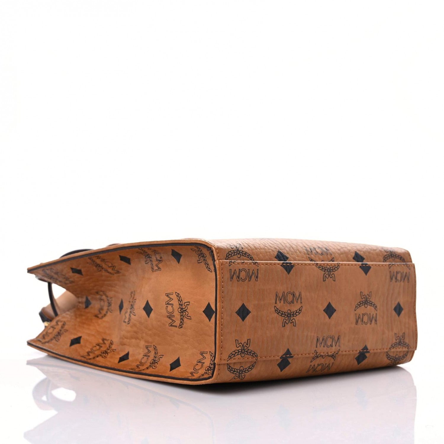 MCM Visetos Aren X-Mini Tote Cognac 4 of 13