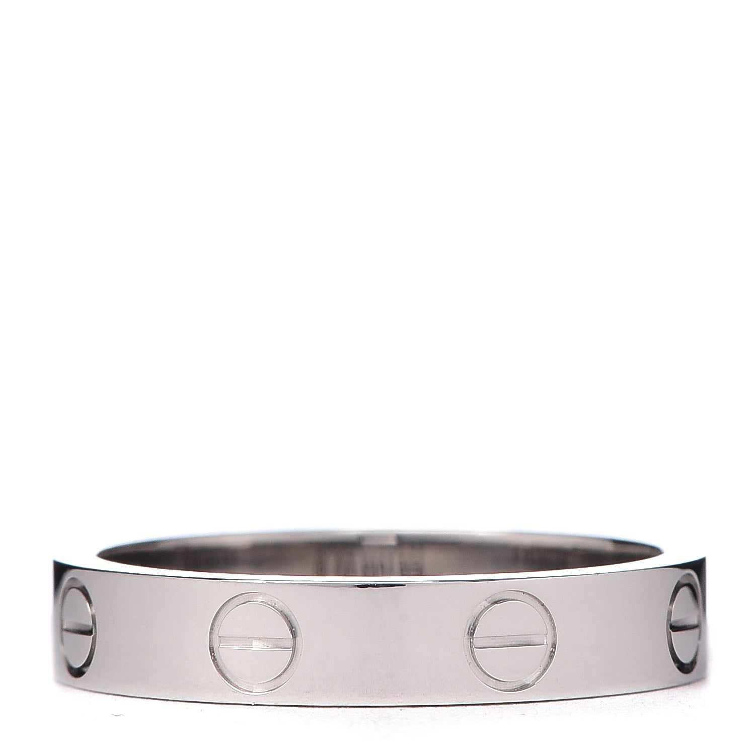 Cartier 18K White Gold 3.5mm LOVE Wedding Band Ring 52 6 3 of 4