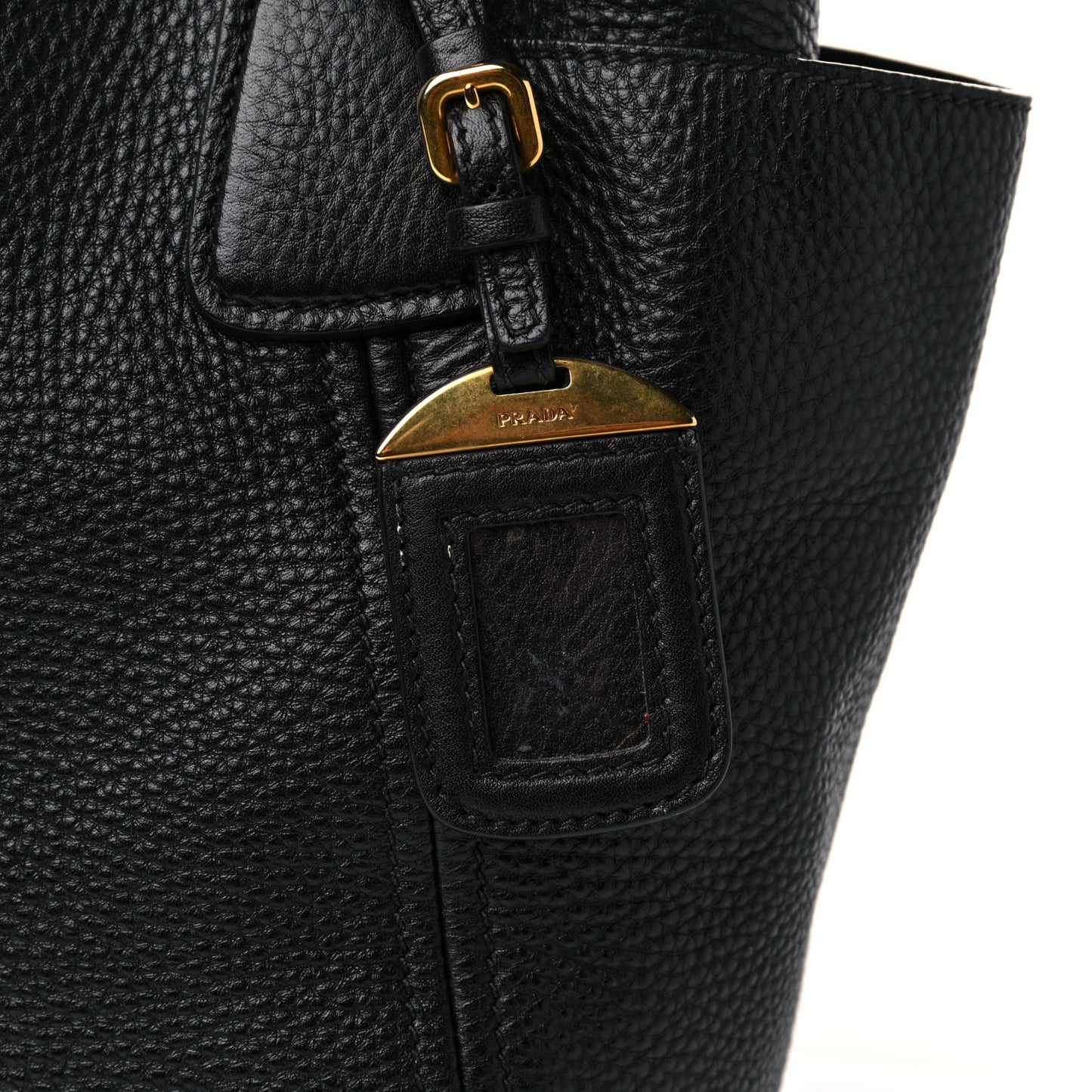 Vitello Daino Side Pocket Tote Black