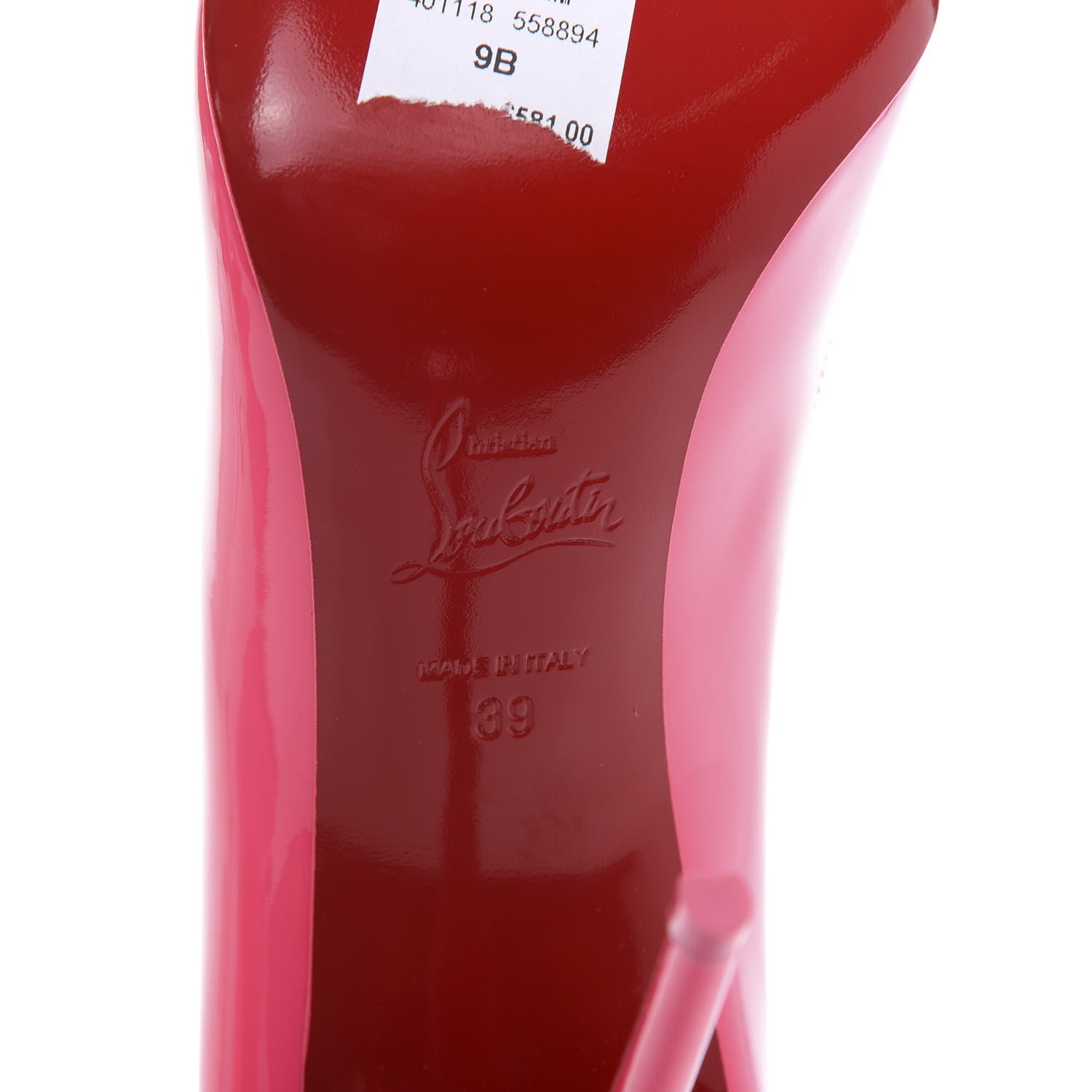 Christian Louboutin Patent Hot Chick 100 Pumps 39 Pinky 7 of 8