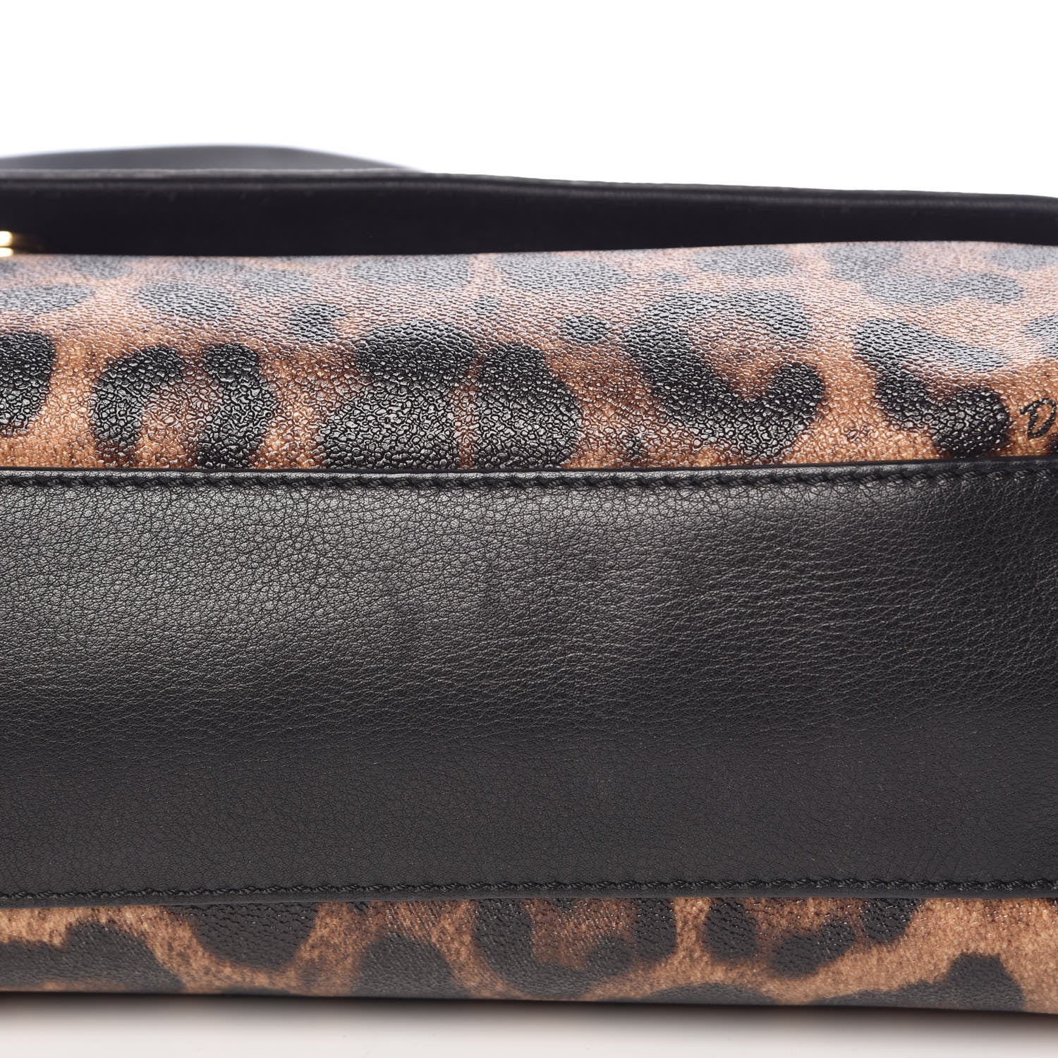 Dolce & Gabbana Dauphine Leopard Print Small Miss Sicily Satchel Black 10 of 11