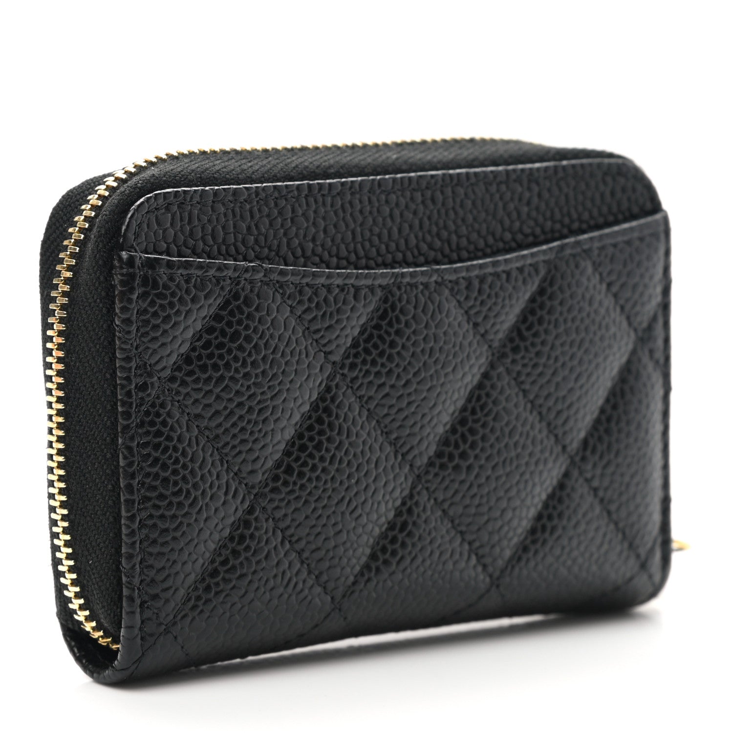 Chanel Caviar Quilted Classic Zipped Coin Purse Black 3 of 8