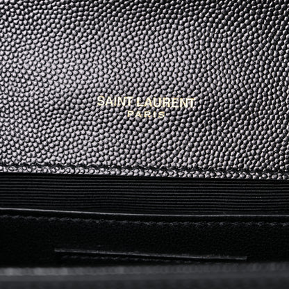 Saint Laurent Grain De Poudre Medium Classic Monogram Kate Satchel Black 5 of 13