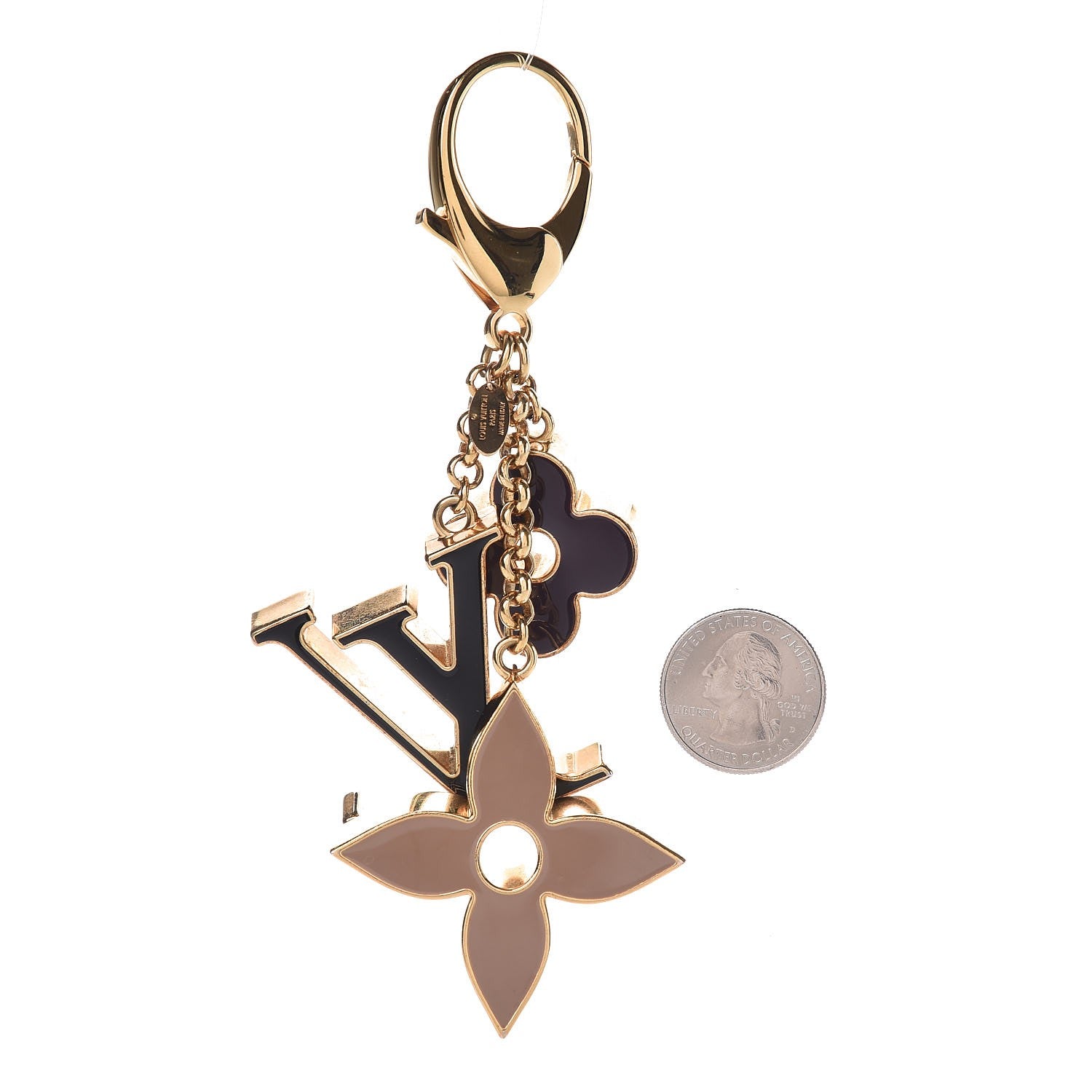 Louis Vuitton Fleur De Monogram Bag Charm Dore 2 of 3