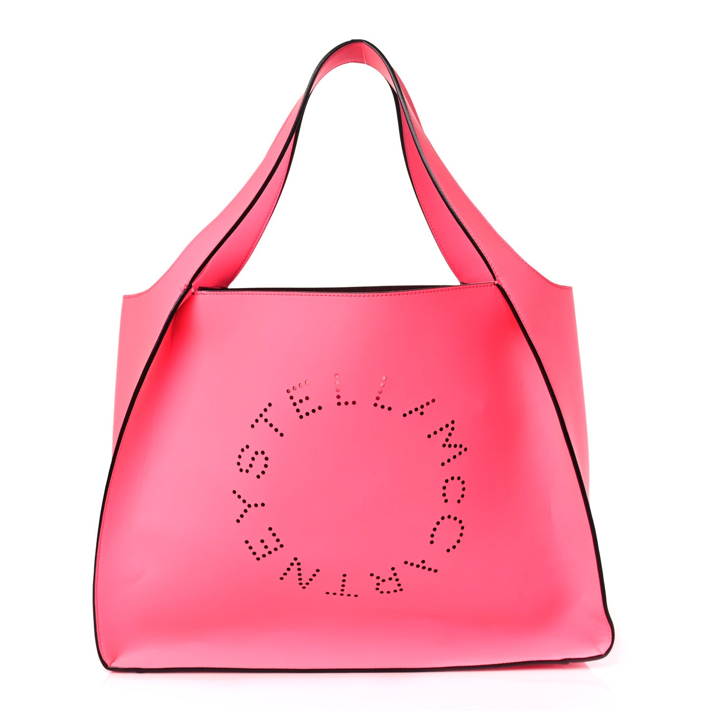Eco Alter Nappa East West Perforated Tote Fluorescent Pink