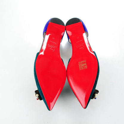 Christian Louboutin Veau Velours Nappa Tudor Young Flats 38 Version Multi 5 of 8