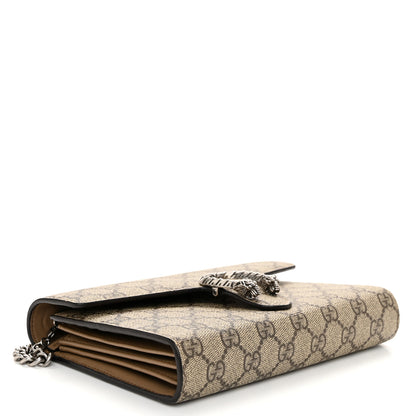 Gucci GG Supreme Monogram Mini Dionysus Chain Wallet Beige Taupe 4 of 12