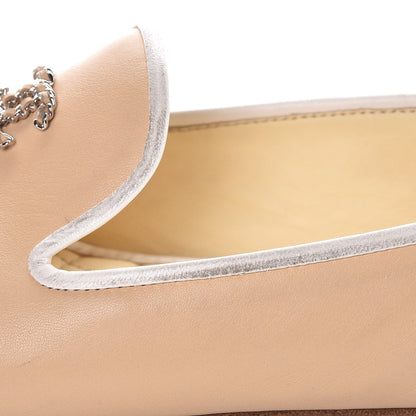 Chanel Lambskin CC Chain Loafers 38.5 Beige 11 of 13