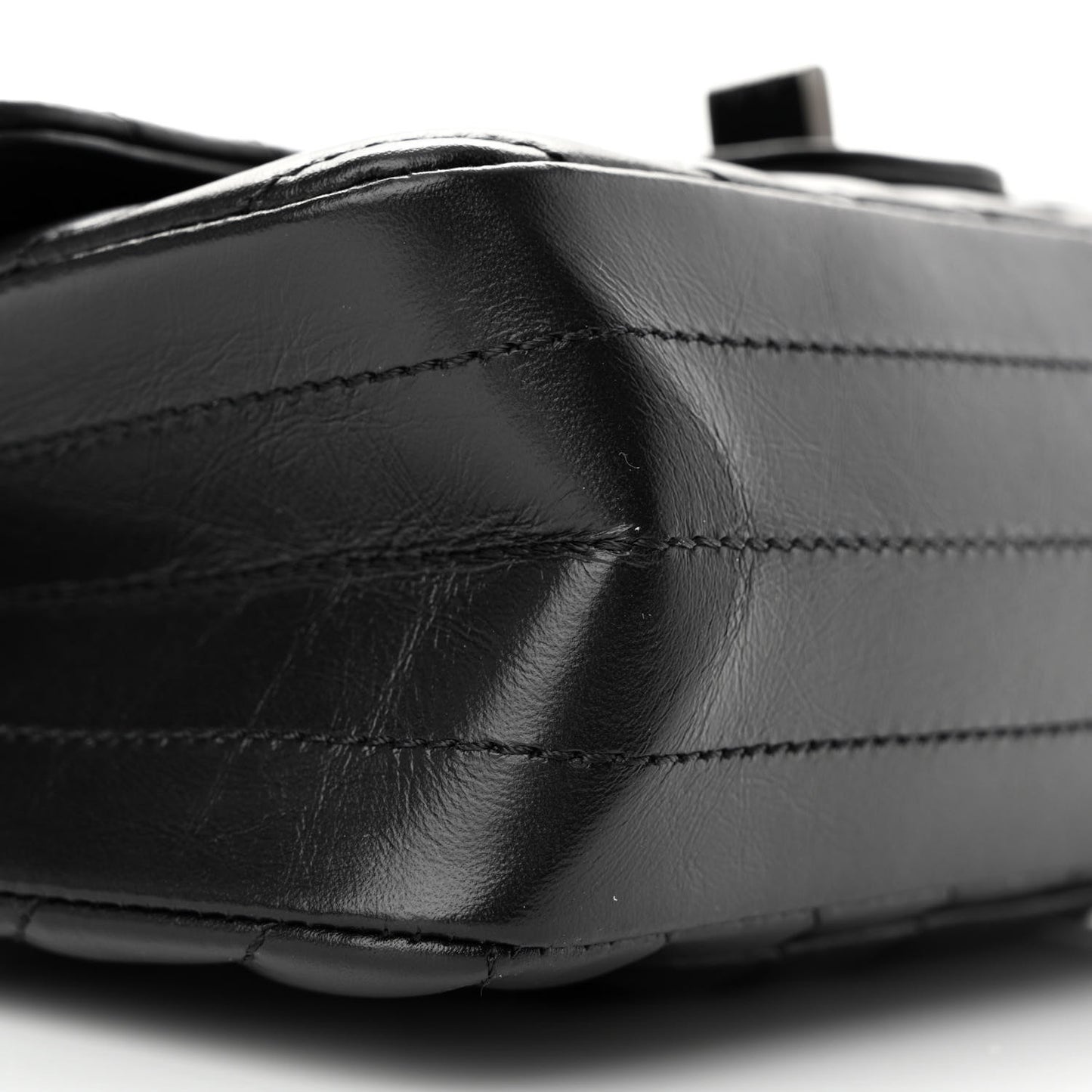Aged Calfskin Chevron Quilted 2.55 Reissue Mini Flap So Black