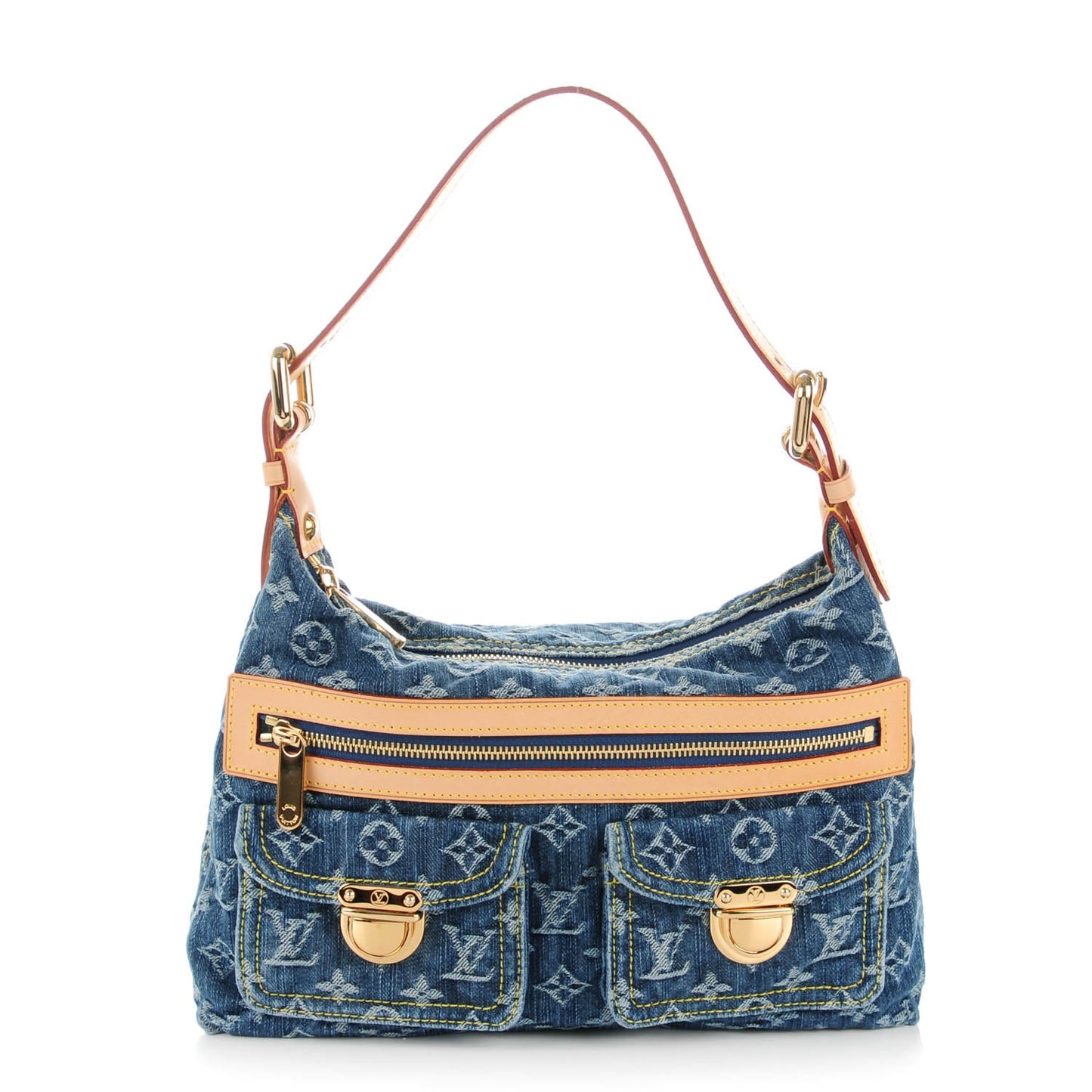 Monogram Denim Baggy PM Blue