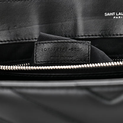 Saint Laurent Calfskin Y Quilted Monogram Large Loulou Chain Satchel Black 8 of 16