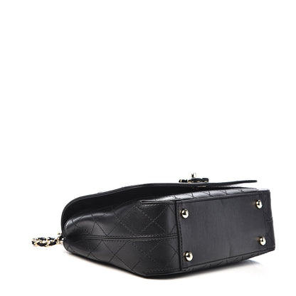 Chanel Calfskin Stitched Medium Covered CC Flap Bag Black 4 of 15