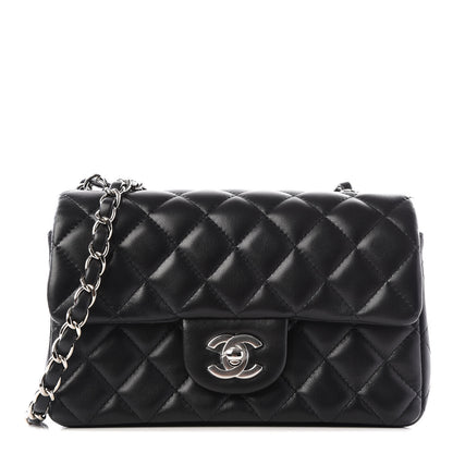 Chanel Lambskin Quilted Mini Rectangular Flap Black 1 of 13