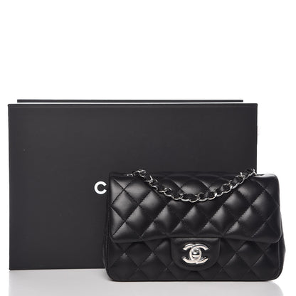 Chanel Lambskin Quilted Mini Rectangular Flap Black 9 of 9