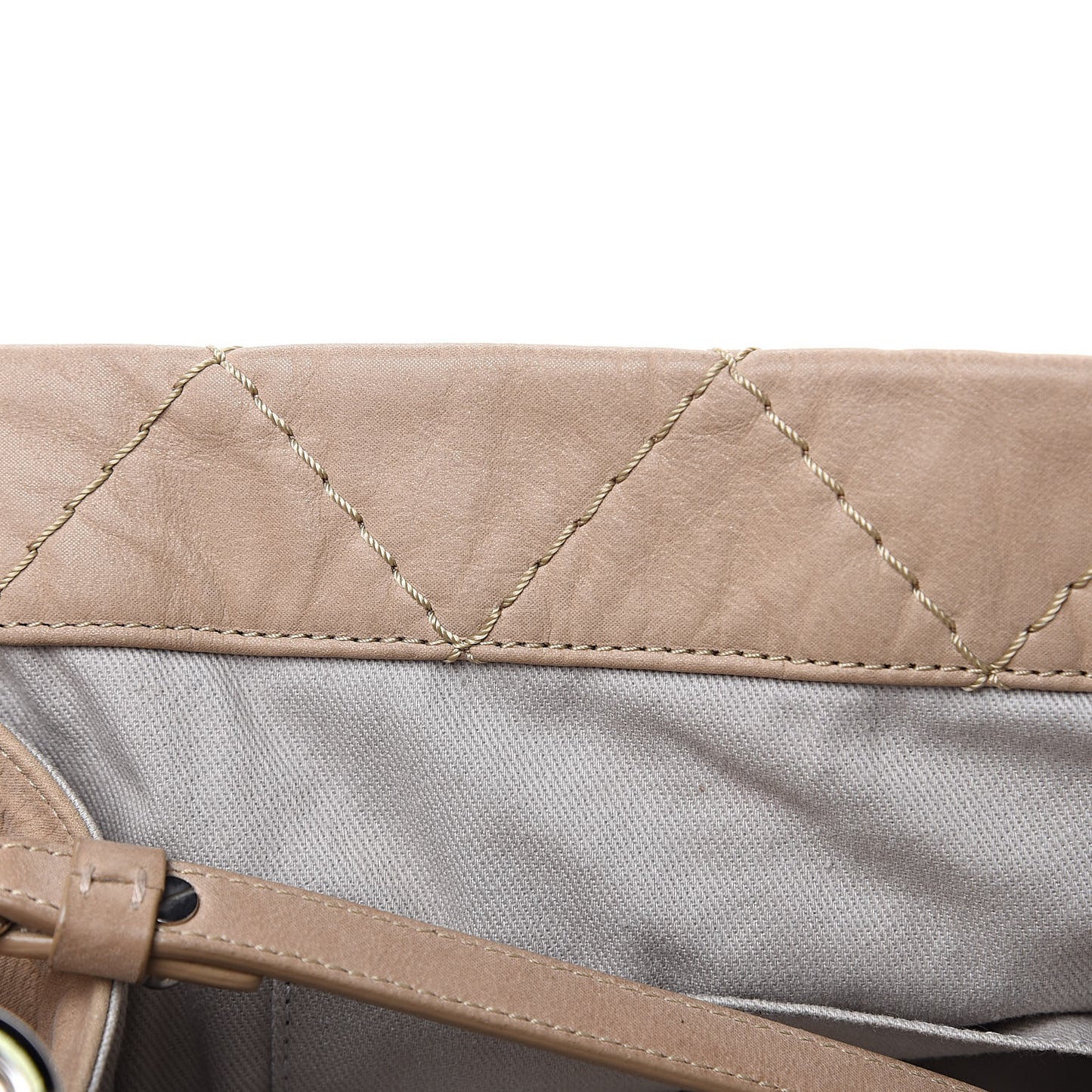 Iridescent Calfskin Small Sea Hit Tote Beige