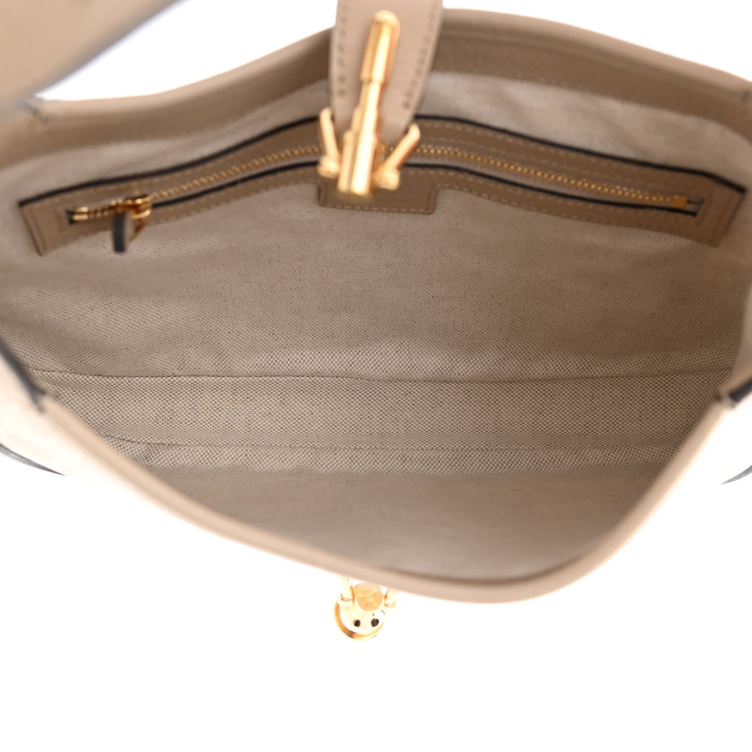 Gucci GG Supreme Monogram Textured Dollar Calfskin Web Small Jackie 1961 Hobo Beige Mystic White Oatmeal 5 of 10