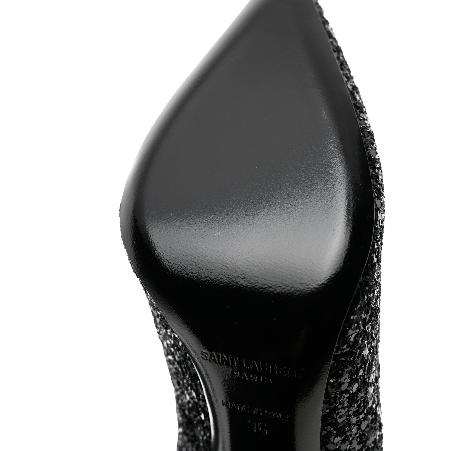 Saint Laurent Glitter Opyum 100 Pumps 36 Black 11 of 12