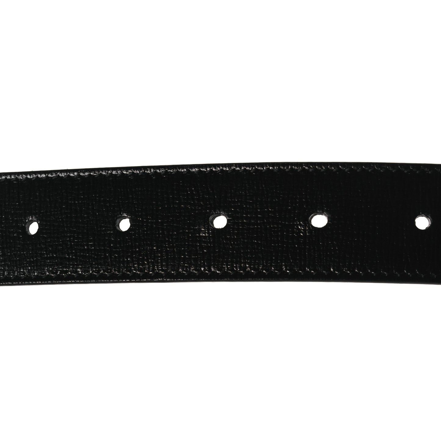 Azalea Calfskin Enamel Monochrome Double G 30mm Belt 80 32 Black