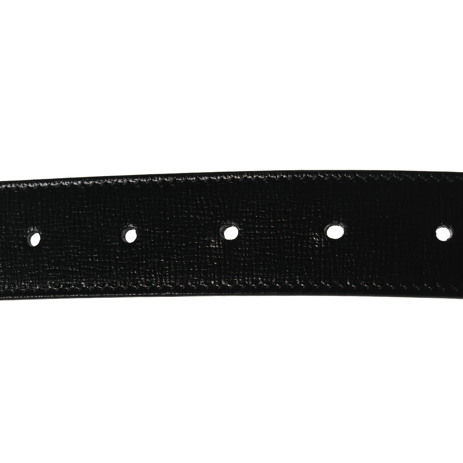 Gucci Azalea Calfskin Enamel Monochrome Double G 30mm Belt 80 32 Black 3 of 6