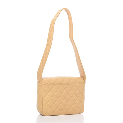 Chanel Caviar Quilted Shoulder Flap Bag Beige 3 of 13