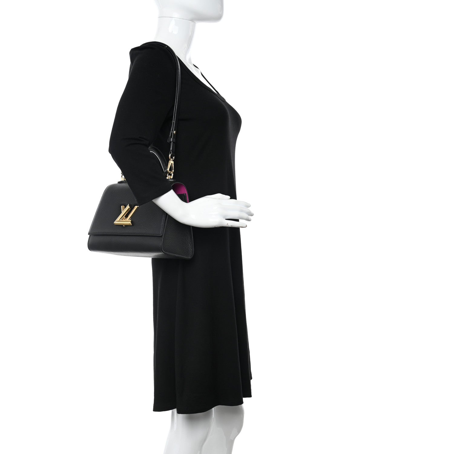 Louis Vuitton Taurillon Twist One Handle PM Black 2 of 8