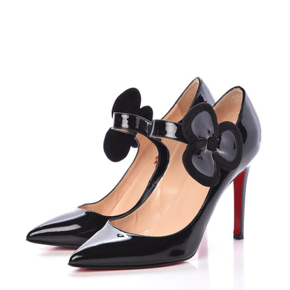Christian Louboutin Patent Pensee 100 Mary Jane Pumps 37 Black 3 of 8