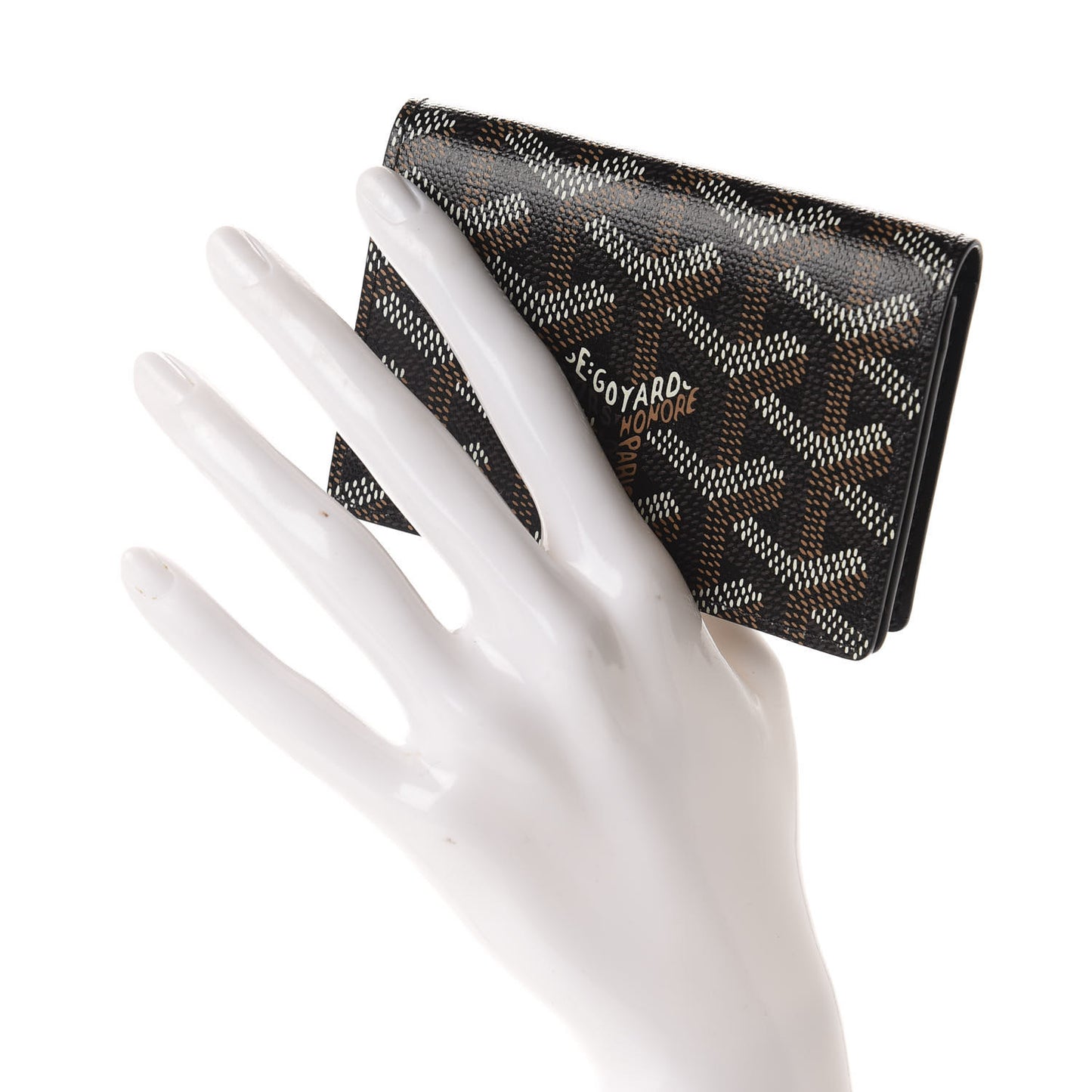 Goyardine Business Card Holder Black