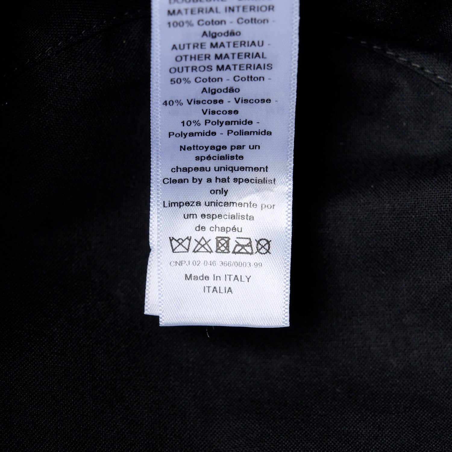 Christian Dior Velvet Oblique Large Brim Bucket Hat 57 Bleu Marine 9 of 9