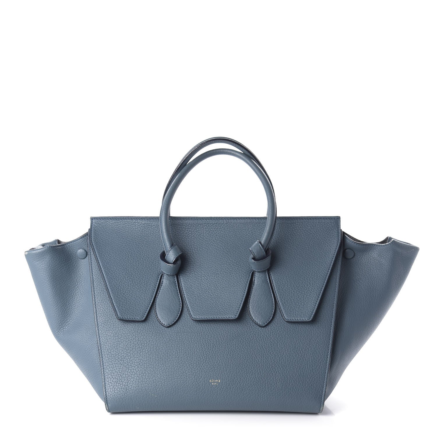 Celine Grained Calfskin Small Tie Knot Tote Denim 1 of 12
