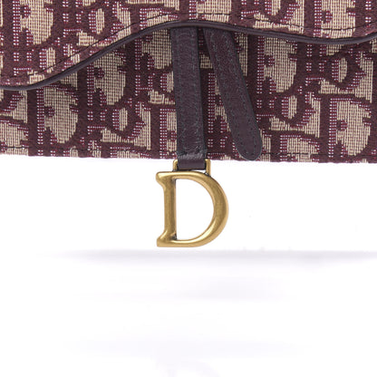 Christian Dior Oblique Saddle Belt Bag Bordeaux 10 of 11