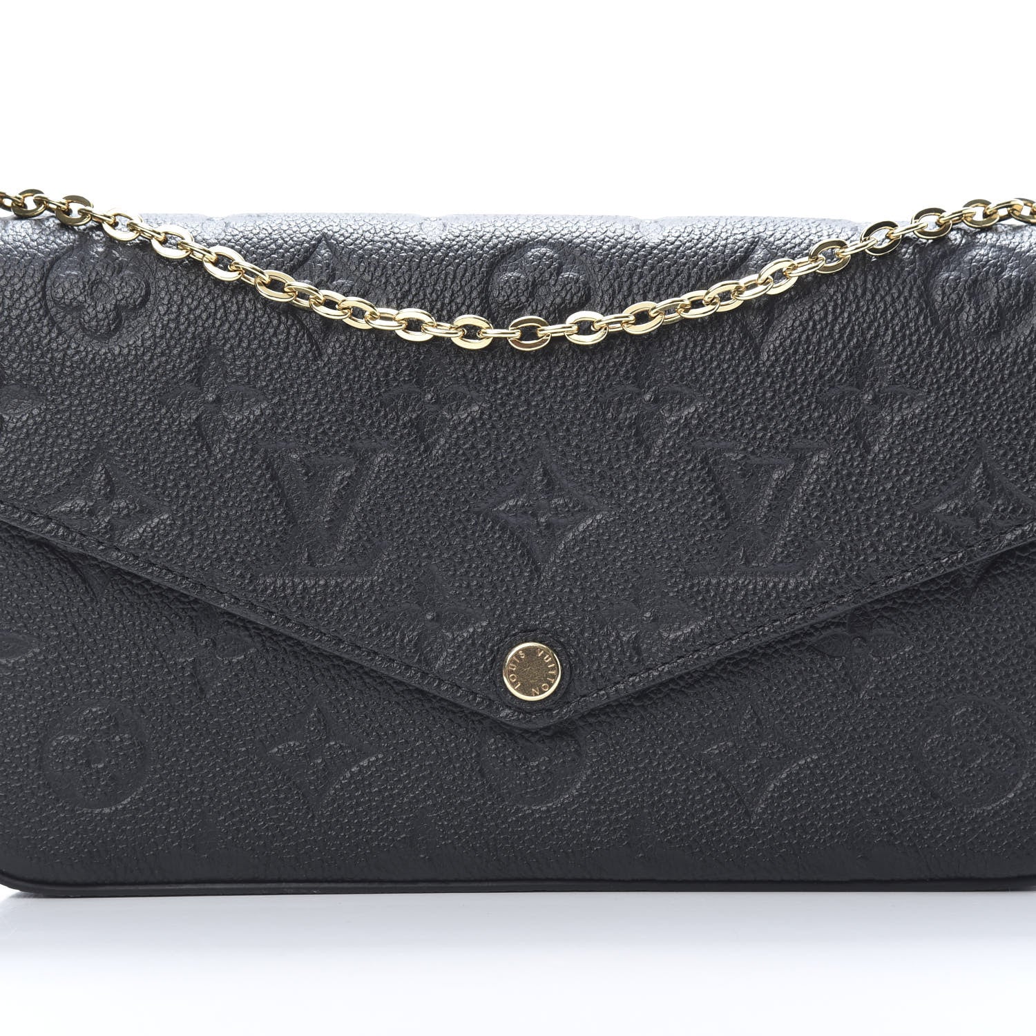 Louis Vuitton Empreinte Pochette Felicie Chain Wallet Black 10 of 14