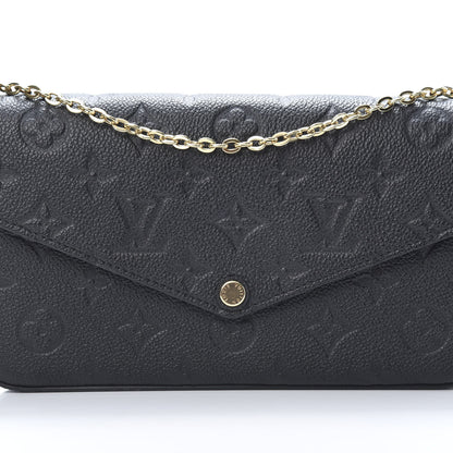 Louis Vuitton Empreinte Pochette Felicie Chain Wallet Black 10 of 14