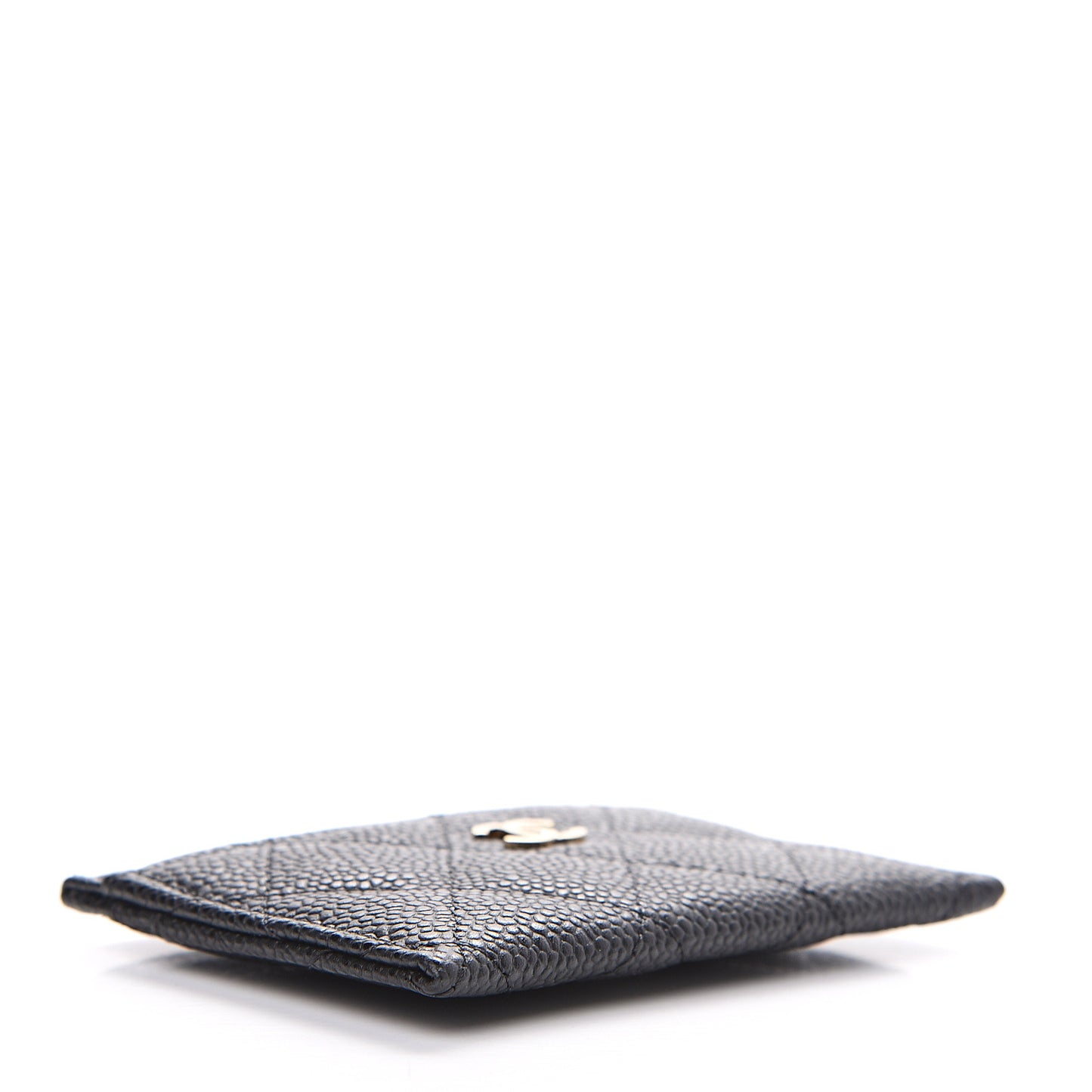Caviar Quilted Card Holder Black