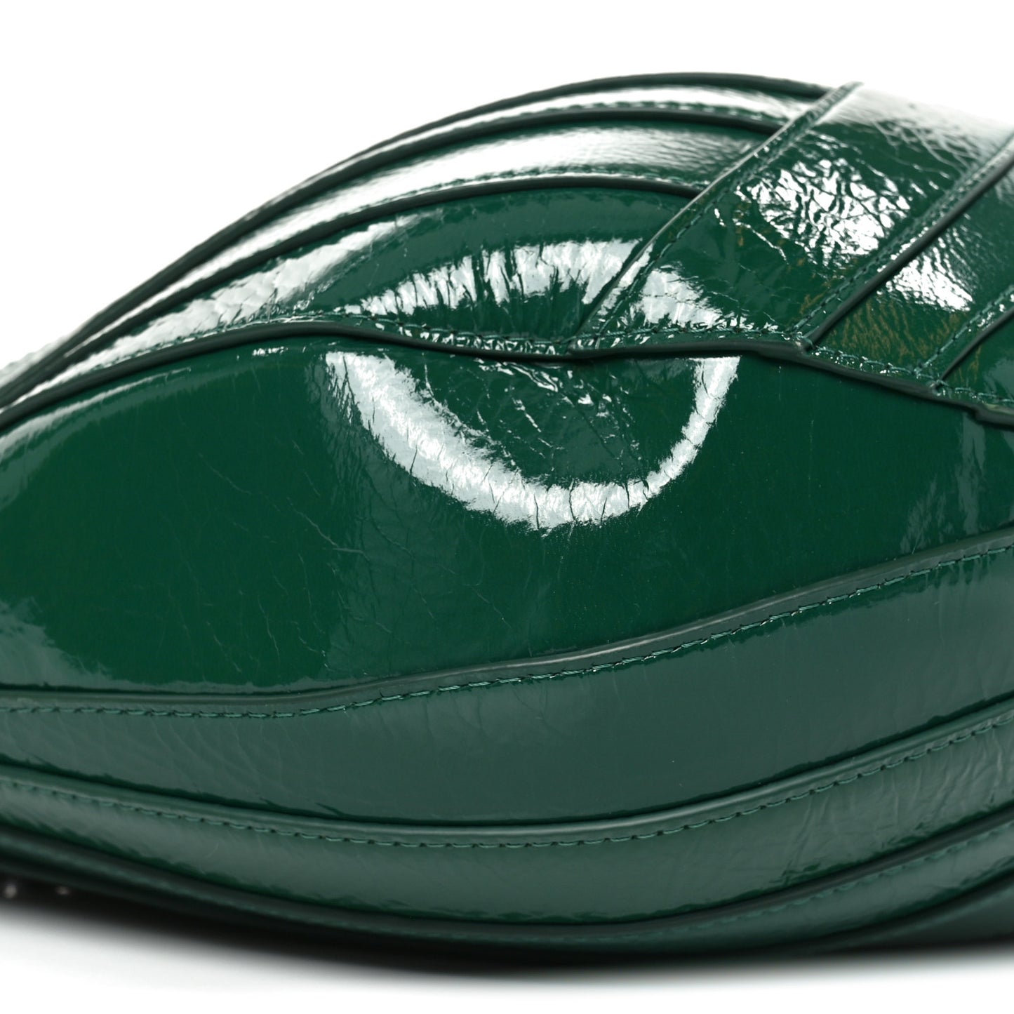 Crumpled Patent Droplet Hobo Green